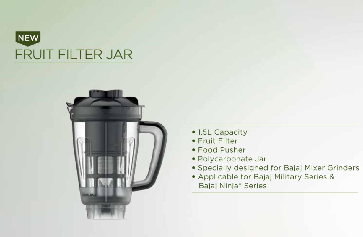Bajaj Juicer Jar 1.5 Litre,applicable for Bajaj Military series and Bajaj Ninja Series.. 