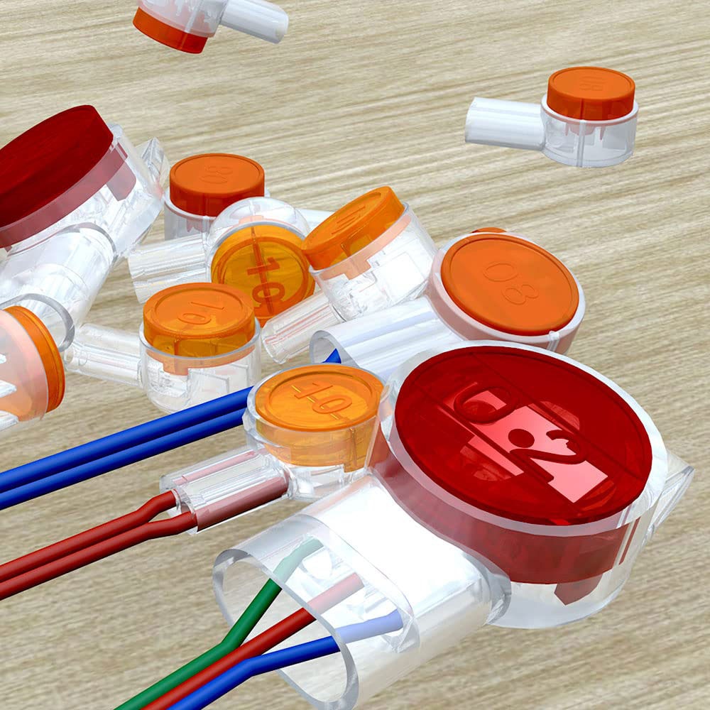ZoeRax 100PCS K1 K2 K3 Connector Wire Splice Connector RJ45 RJ11 Wiring Ethernet Telephone Cable Cord UY2 Network Cable Terminal. 