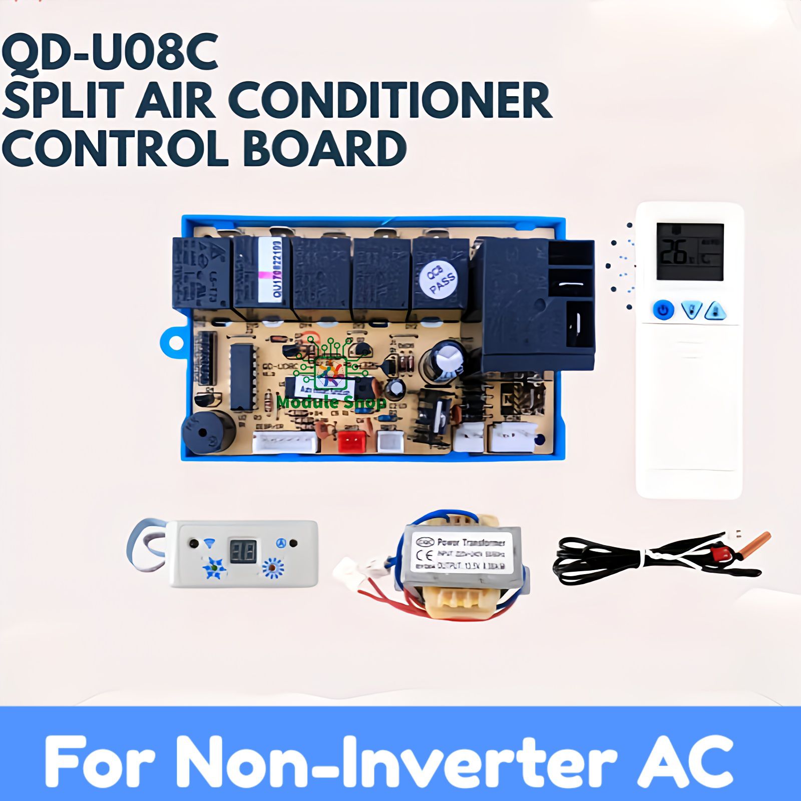 QD-U08C Universal Digital Air conditioner Control System Digital Temperature Display Accurate and Stable Temperature Control. 