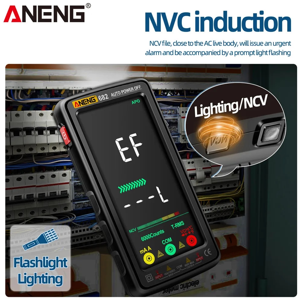 ANENG 682 VA Reverse Display Multimeter Ammeter Buzzer Teste Rechargeable Multimetry Multimeter Tester Electric Measuring Tools. 