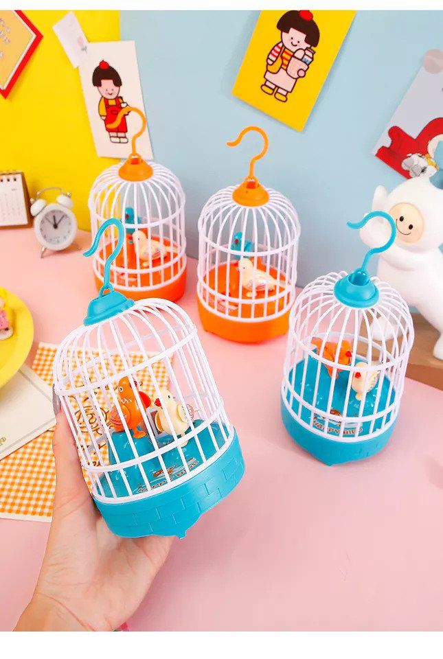 Summer Toys Plastic Fully automatic cartoon blowing bubble toy Bird cage bubble machine for kids