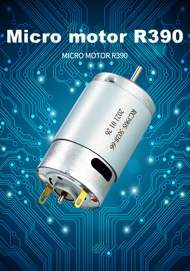 DC Motor R390 High Torque Micro Motor 390 12V Brush Motor Engine 20000RPM for Power Tools Hair Dryer Toys Screwdriver Tool. 
