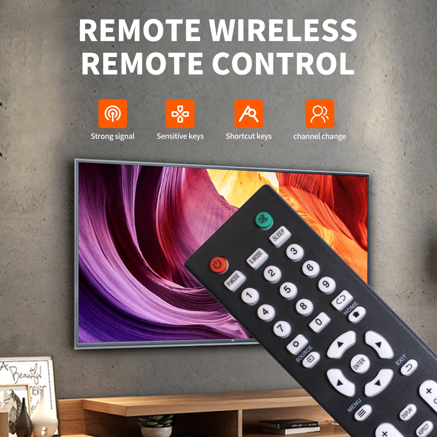 Universal Remote Control RM-2223 For Wansa ,Nikai ,Dnasat TV BOX. 