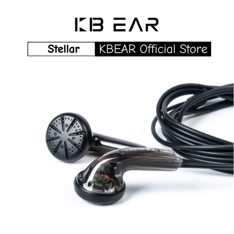 KBEAR Stellar Flat-Head Earphones Flat Earbuds YUANDAO 15.4mm Dynamic Driver Japanese PPS Music Game HIFI Headphone Mic