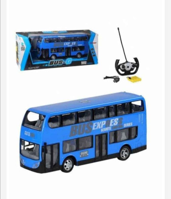 Remote control double decker bus. 
