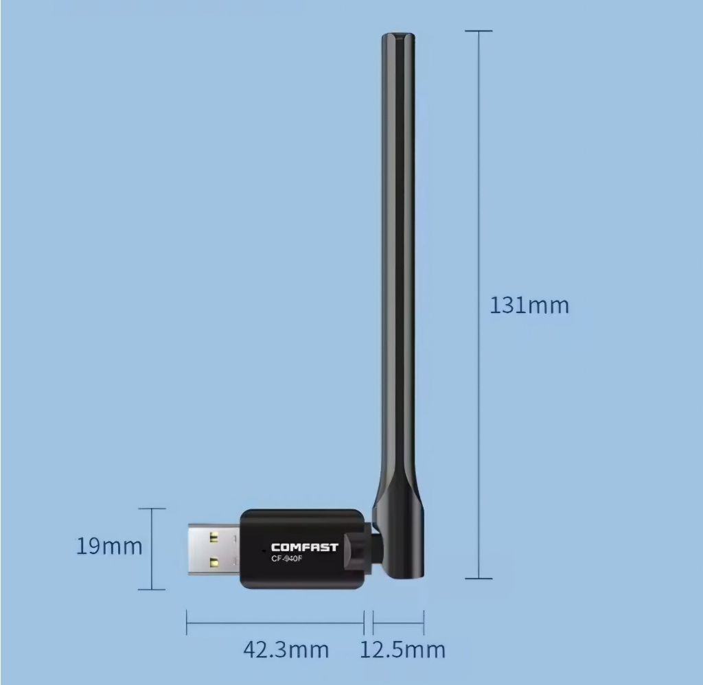 COMFAST WiFi 6 Adapter 2.4G WiFi Card 3dBi Antenna Wifi6 USB Dongle AX300 802.11ax Wireless WiFi Receiver PC Laptop Driver Free. 