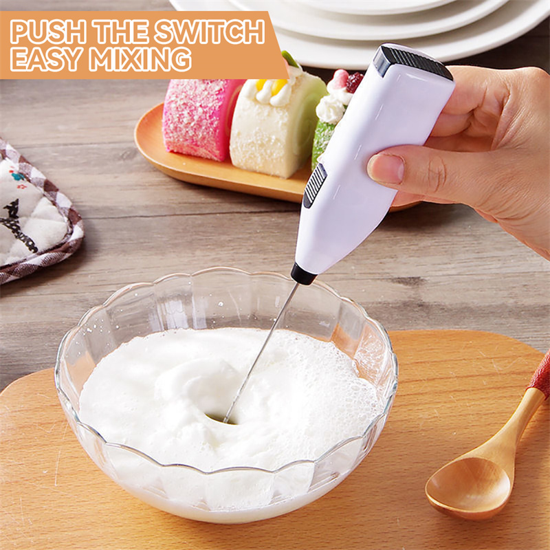 Mini Electric Whisk Foamer Blender Wireless Coffee Whisk Mixer Handheld Egg Beater Cappuccino Frother Mixer Kitchen Whisk Tools. 
