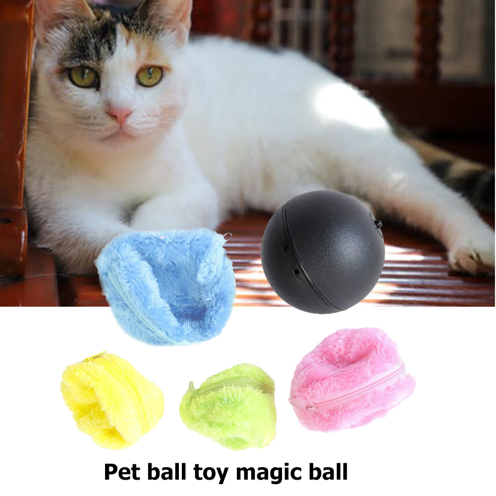 Magic Roller Ball Activation Automatic Ball Dog Cat Interactive Funny Chew Plush Electric Rolling Ball Pet Dog Cat Toy. 