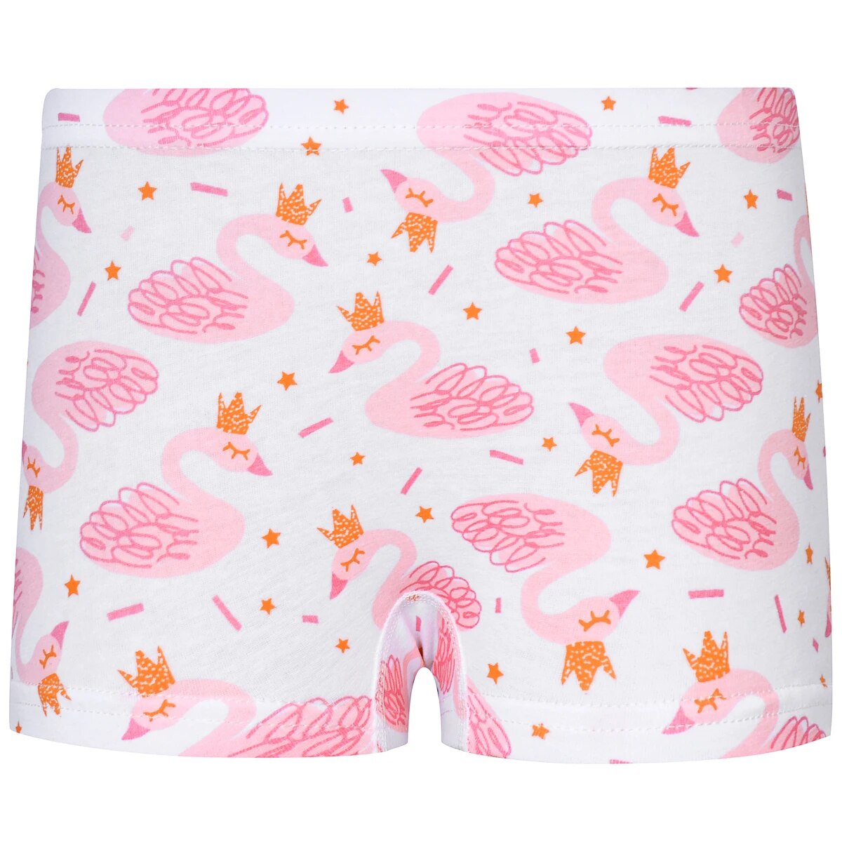 Girls 3 Pack Mermaid White Swan Boxer Cotton Underwear. 