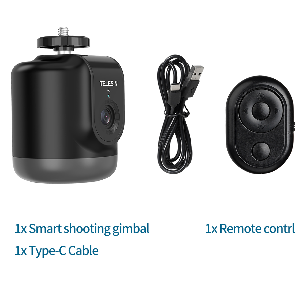 TELESIN AI Smart Shooting Gimbal Selfie 360° Rotation Auto Face Tracking Holder Camera Phone Vlog For GoPro 12 DJI Osmo Action. 