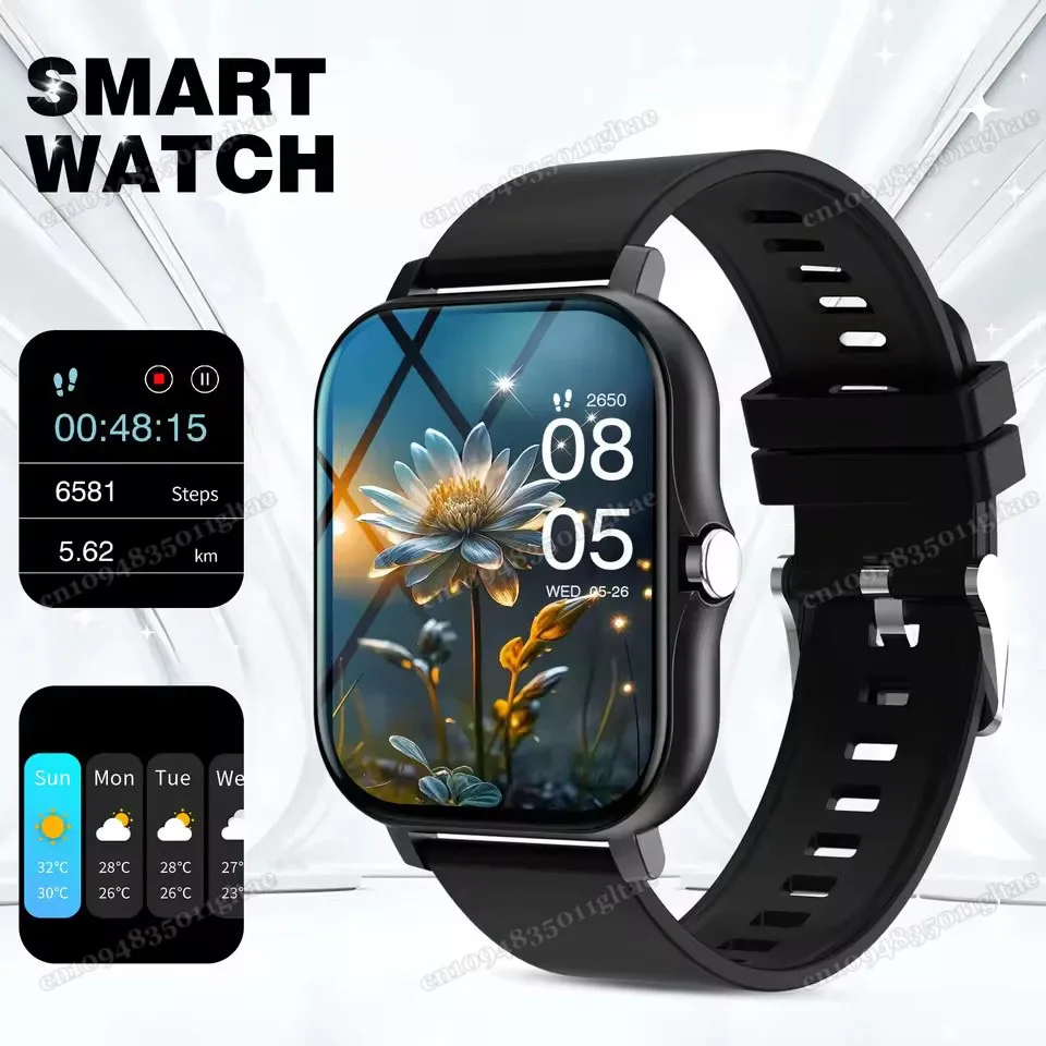 Smart Watch For Android IOS Watches 2.01inch HD Display Bluetooth Call Message Alert Music Sports Mode Smartwatch Men Women 
