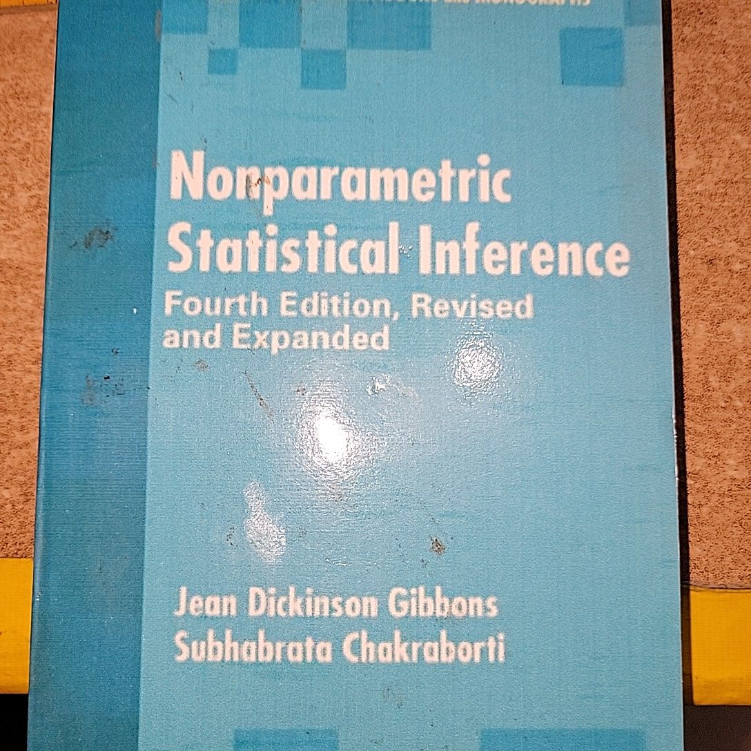 NonParametric Statistical Inference By Jean Dickinson Gibbons & Subhabrata chakraborty