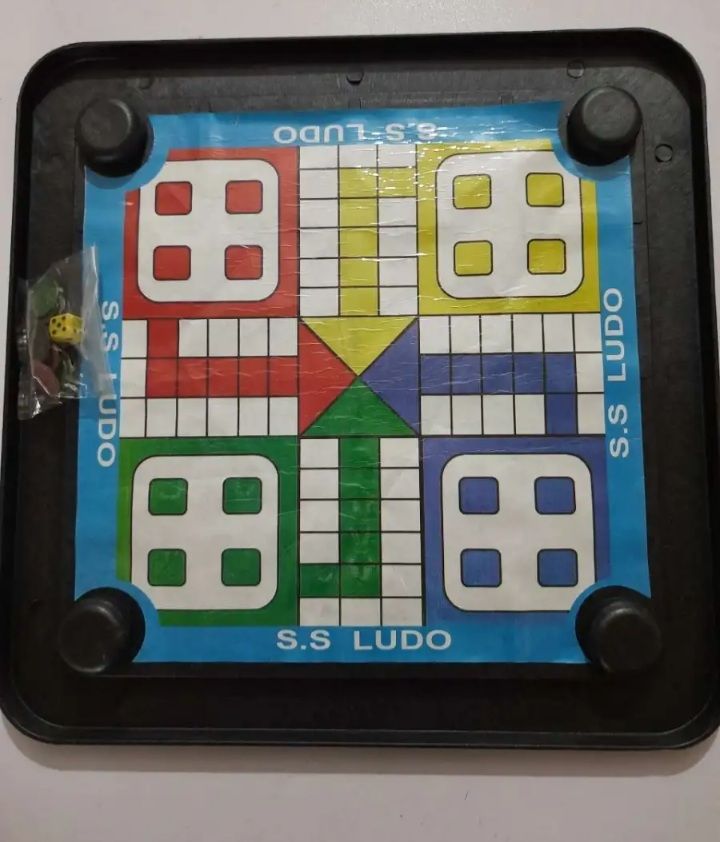 2 in 1 Mini Carrom Board with Ludu Game Board. 