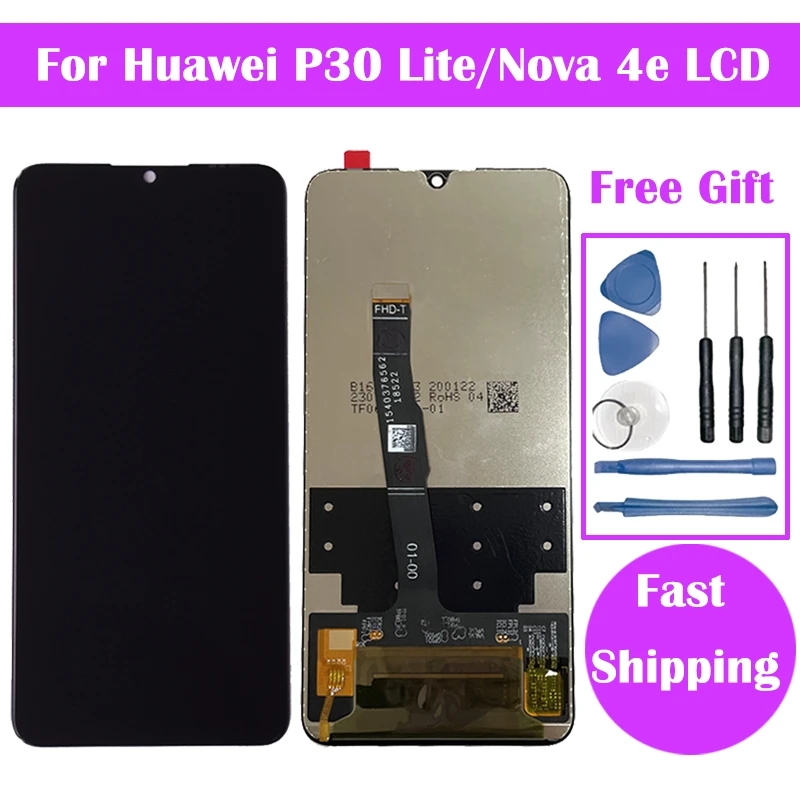 LCD For HUAWEI P30 Lite LCD Display Touch Screen For HUAWE MAR-LX1M LX1A LX2 L21MEA LX3A Screen Digitizer Assembly. 