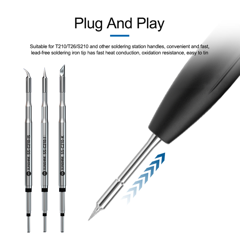 RELIFE C210 T245 C245 Soldering Tip C210 C115 Soldering Iron Tip for GVM T210 / T115 Professional Soldering Station Welding Tool. 