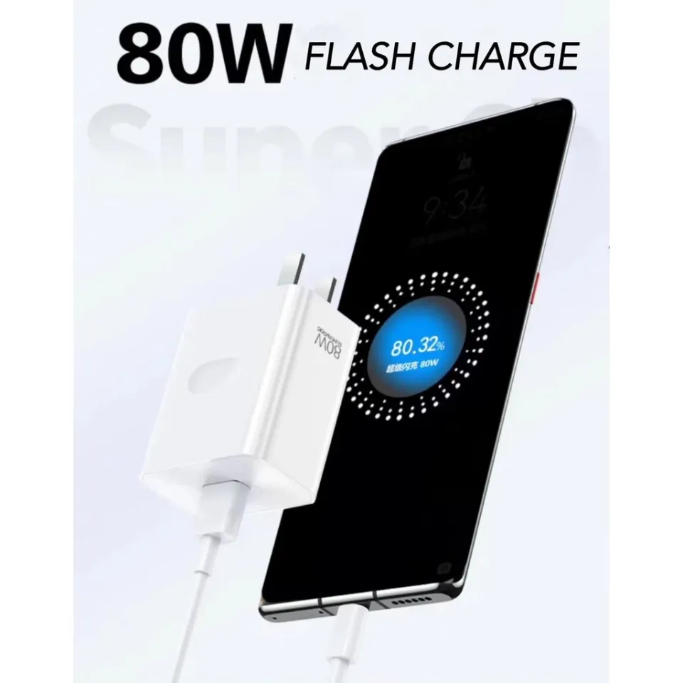 33W Super VOOC Flash Fast Charger Type C For Oppo Real 33W Output for all Smartphone. 