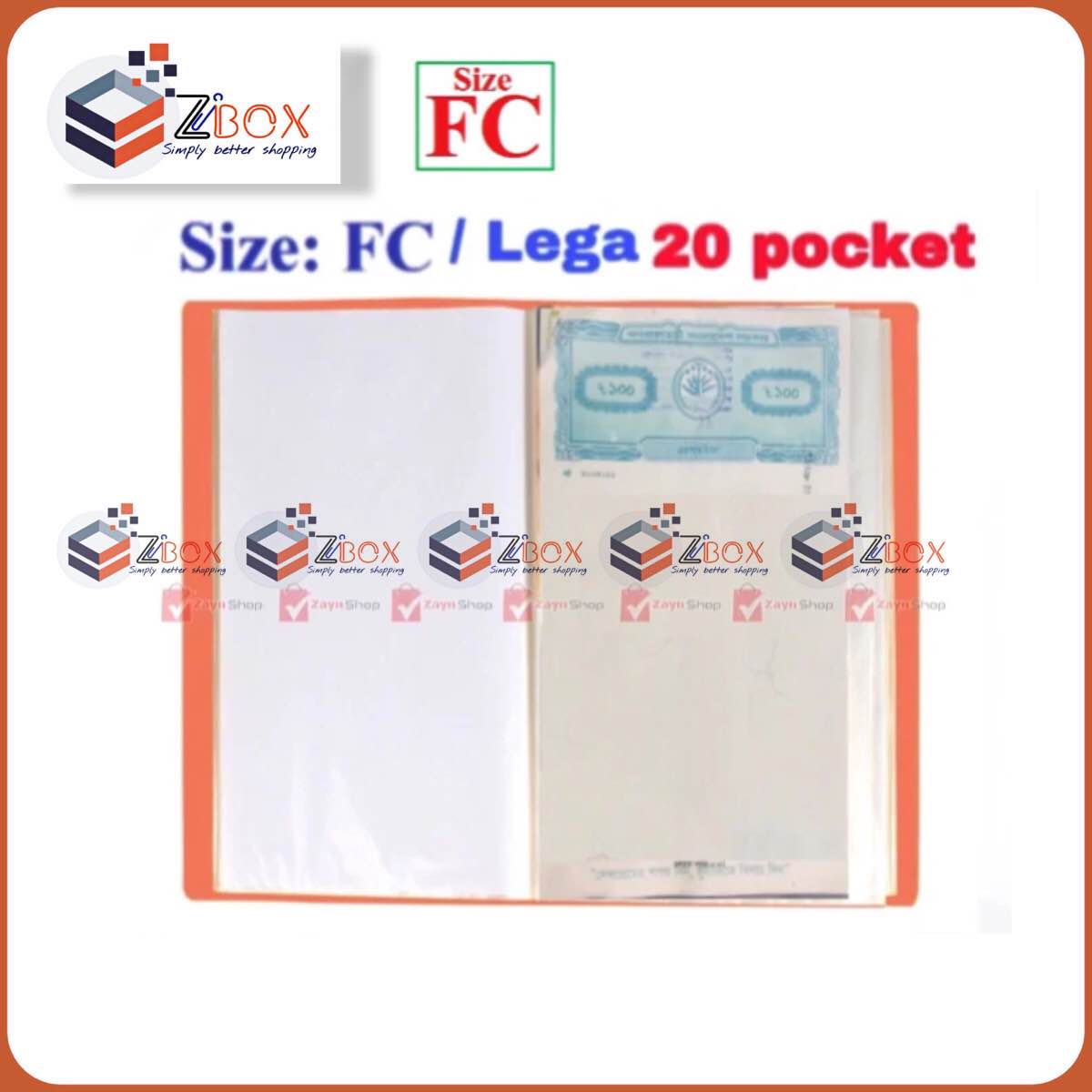 Display Book FC Legal size 100 /20/30/40 pocket Plastic File Folder Display Presentation Book, 100 Pocket, Random color- 1pcs. 