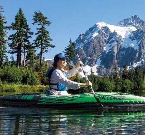 Intex 68305 Challenger One Person Inflatable Kayak Kit With Oar And Pump. 