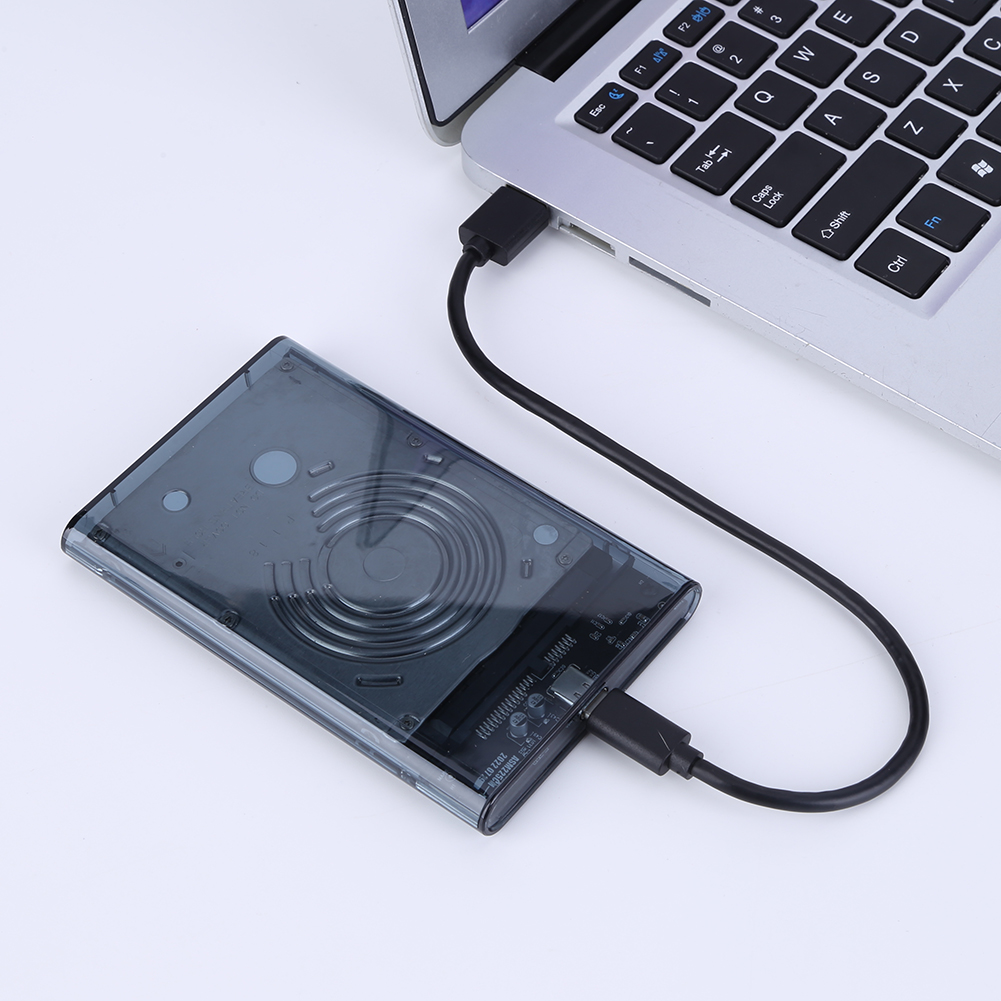 2.5 inch HDD Case SATA To USB3.1 8TB External Hard Drive Case 10 Gbps 8TB SSD Box USB3.0 To Type-C Transparent Hard Disk Box. 