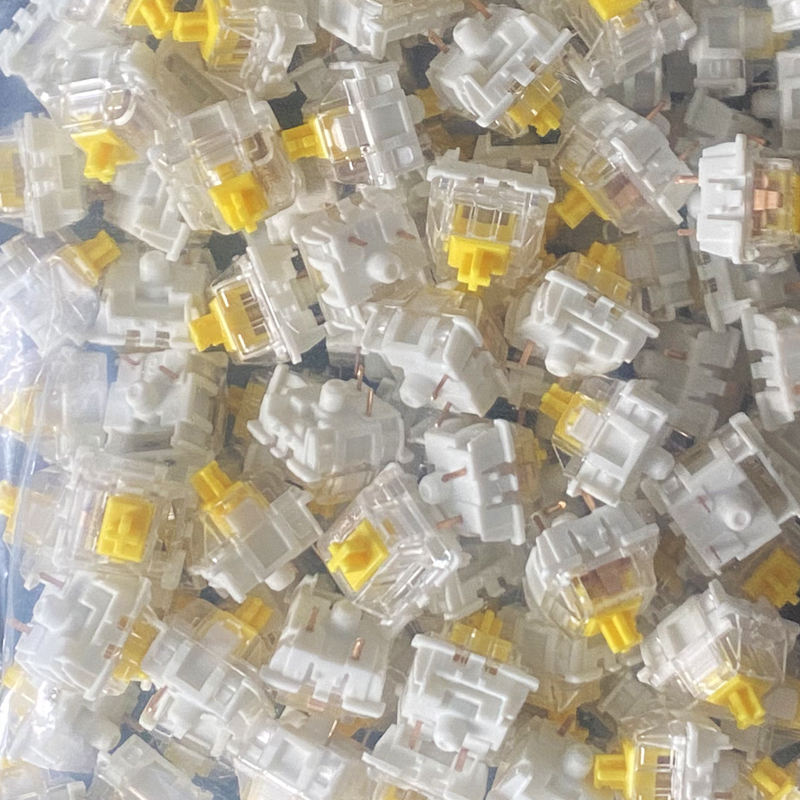 JYBMAK Gateron Pro Yellow Switch Linear Handle Operating Pressure 50gf Mechanical Keyboard accessories 3PIN. 