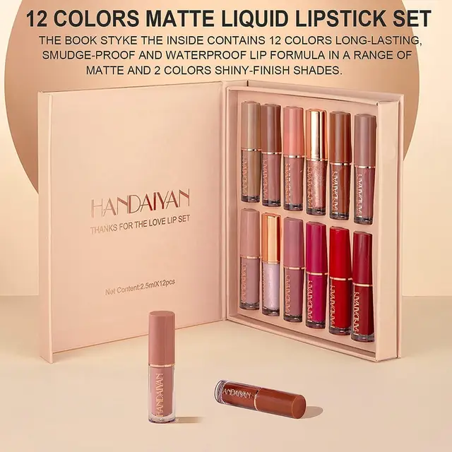 New 6 Colors Matte Lipstick Set Long-Lasting Private Label Lip Stick Makeup