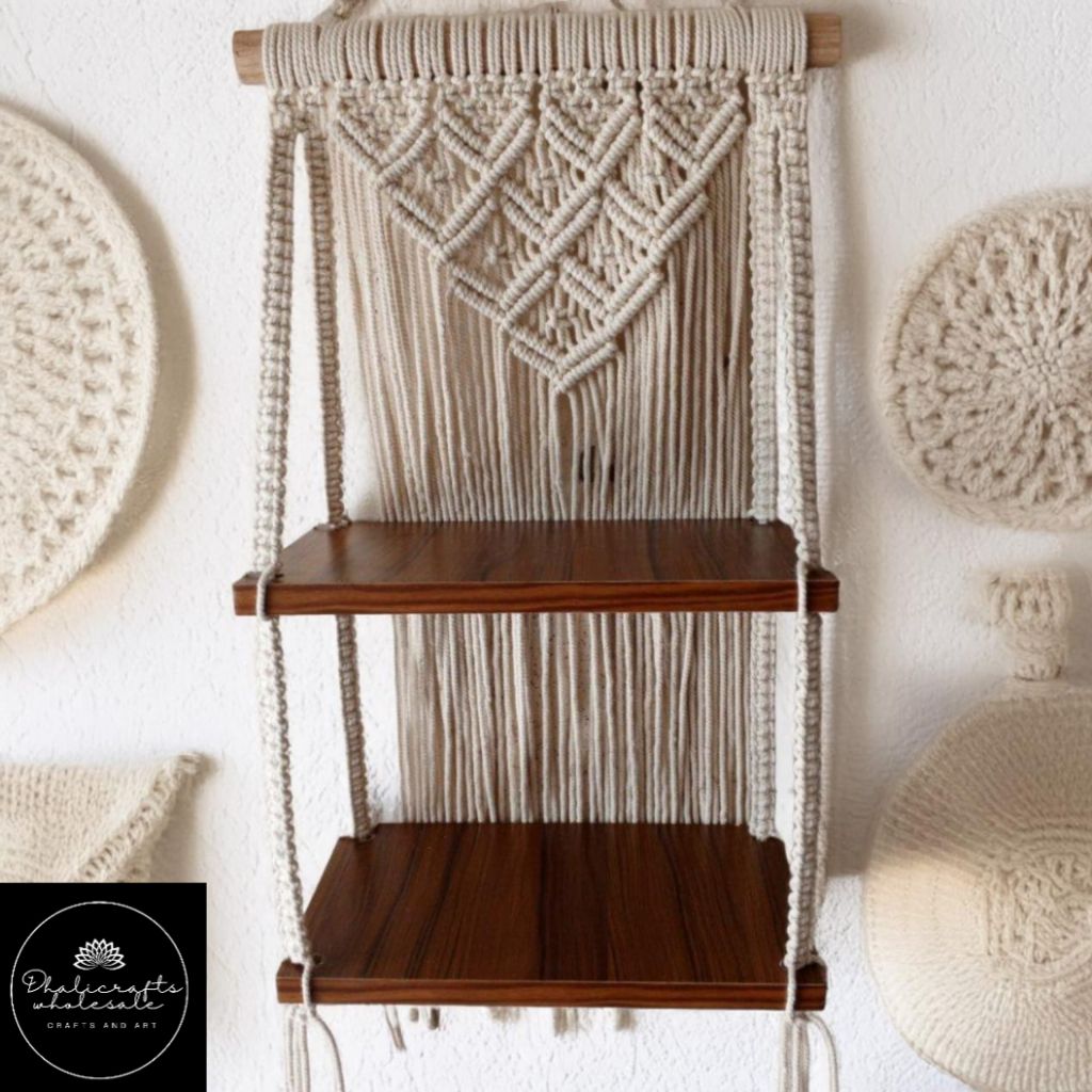 Boho Macrame Wall Hanging Self 2 Leaf