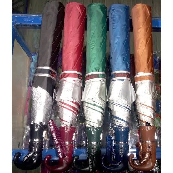 Sankar Chata Stick 8 Single Color Blue Umbrella. 