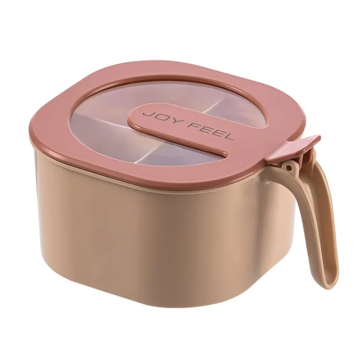 4-Section Spice Storage Box with Lids & Serving Spoons | Kitchen Organizer Containers. 