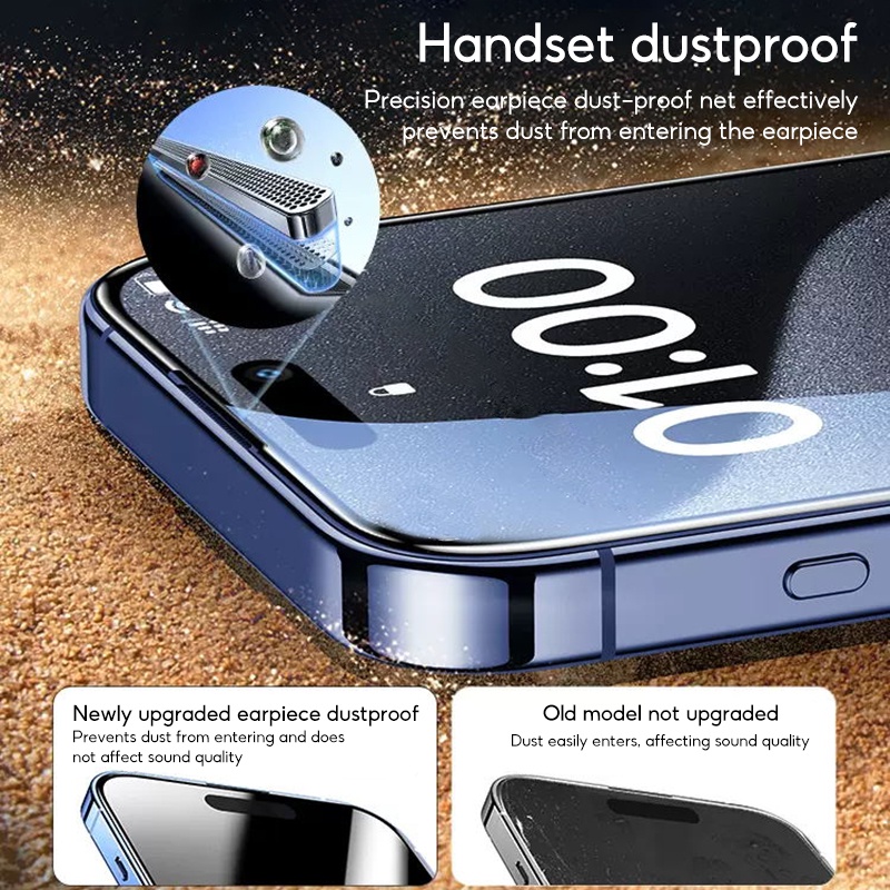 TBTIC Screen Protector For iPhone 15 14 13 12 11 Pro Max Plus XR X Xs XSMAX Tempered Glass Privacy HD Matte With Auto Alignment. 