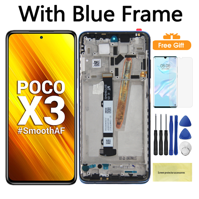 6.67 Original For Xiaomi POCO X3 Display LCD Touch Screen Digitizer For POCO X3 Pro NFC LCD Replacement Parts M2007J20CG Display. 