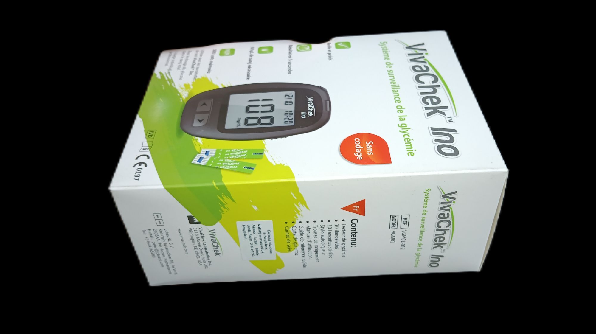 Blood Glucoge monitor machine with Lenset and Strip-Glucose meter -(VivaChek)-01 pc. 