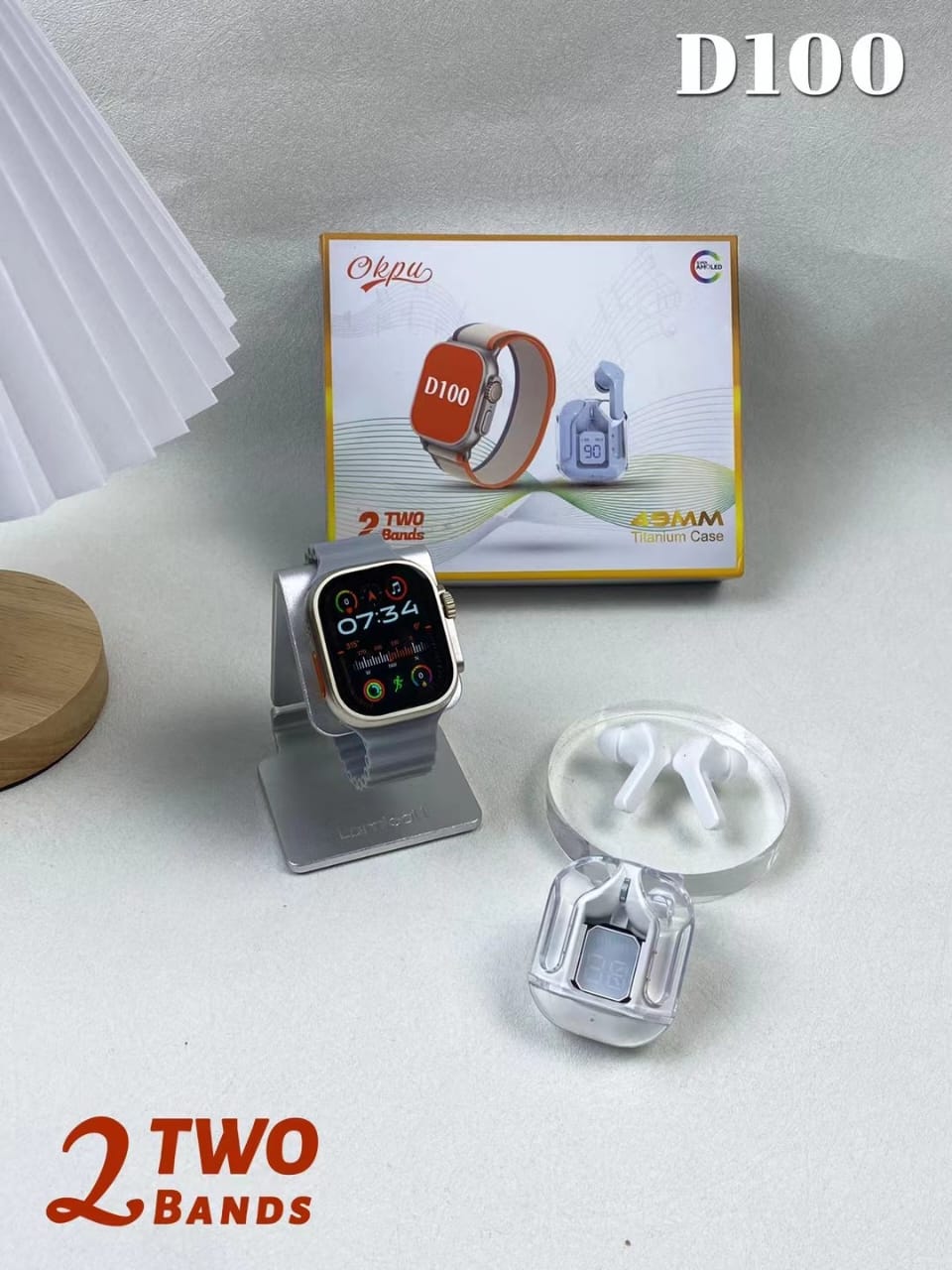 D100 Combo Ultra 9 Smartwatch and Earbuds. 