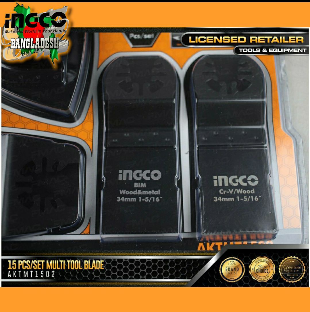 INGCO 15pcs Multi tool blade set AKTMT1502. 