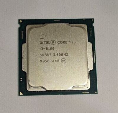 Intel Core i3-8100 6MB Cache 3.60GHz 8th Gen Processor. 
