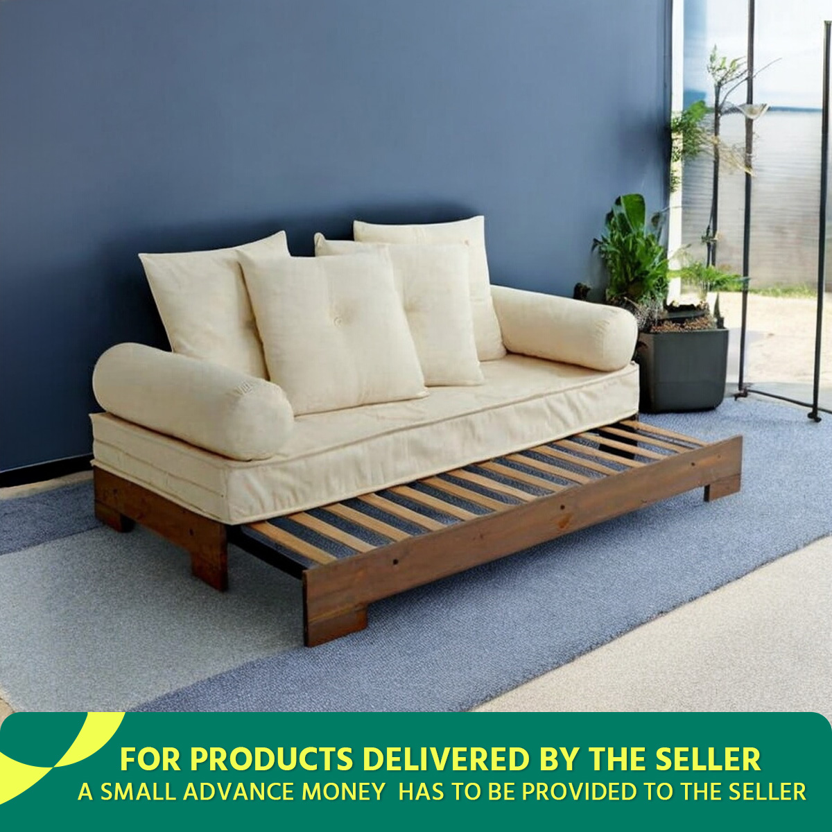 Andormahal MDF Sofa-cum-Bed (Without Foam)-(6ft by 4ft)