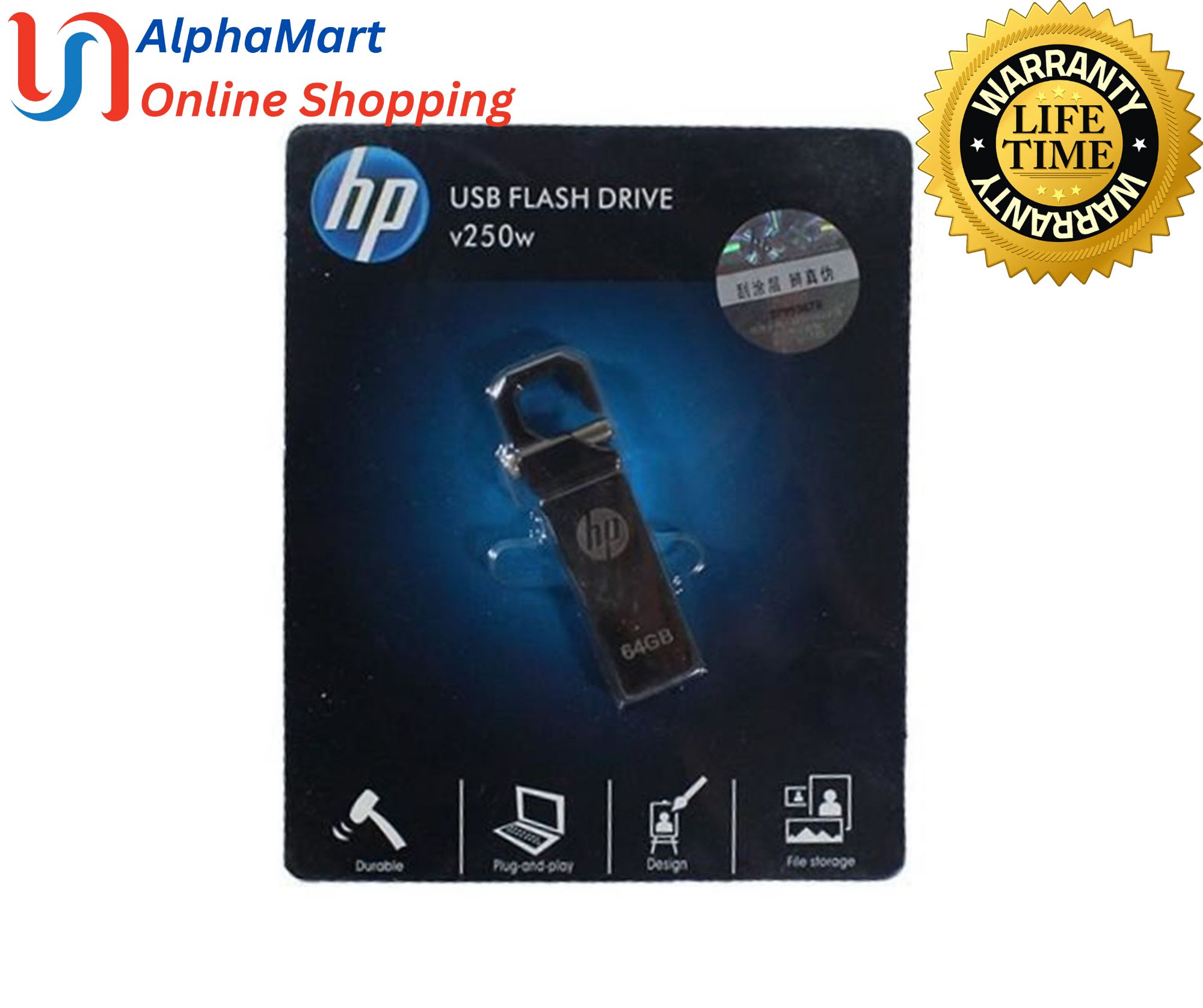 Hp pendrive 64gb v3.2 with lifetime guarantee and gives memo.. 