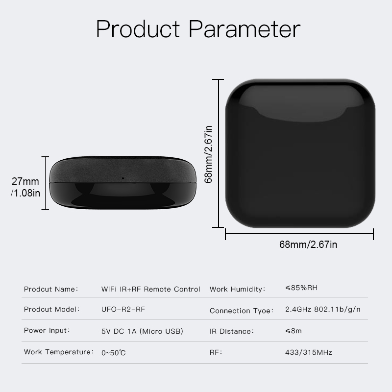 MOES New WiFi RF IR Universal Remote Controller RF Appliances Appliances Tuya Smart Life App Voice Control via Alexa Google Home. 