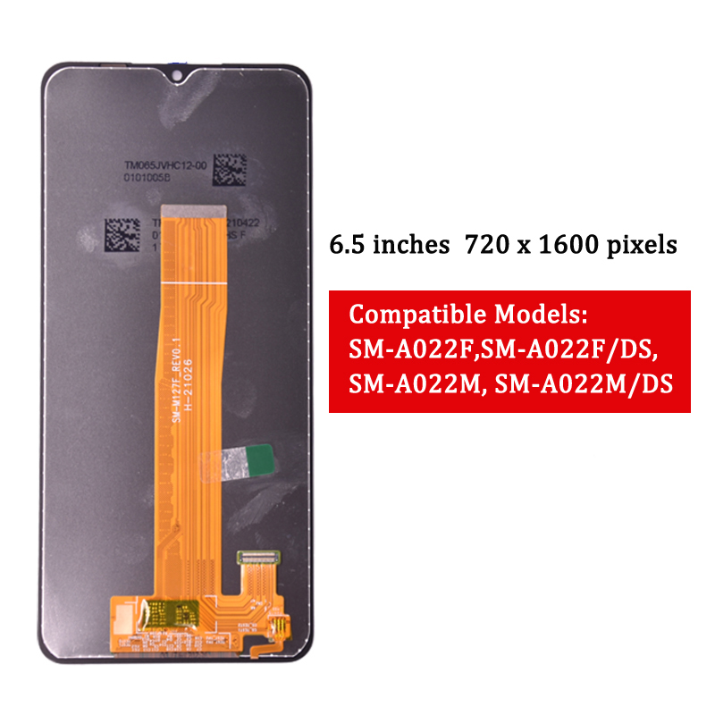 6.5" LCD For Samsung A02 A022 LCD with frame Touch Screen Digitizer LCD For Samsung  SM-A022F A022F/DS Display. 