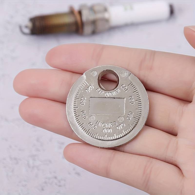Coin- Type 0.6-2.4mm 0.02-0.10 Inch Spark Plug Gap Gauge Measurement Tool Range Spark Plug Gage Caliber Measuring Tool. 