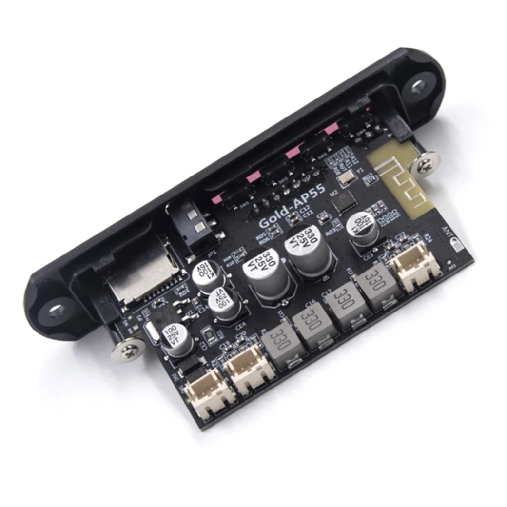 Gold-Ap55 TPA3116D2 Audio Music Player: 2x50w Dual Board With Built In Bluetooth, Usb, Sd-Card Slot & Remote. 