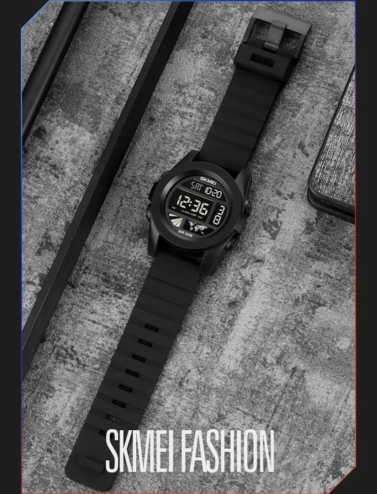 Men Fashion Stopwatch Luminous Waterproof Digital Sports Men's Watch ...