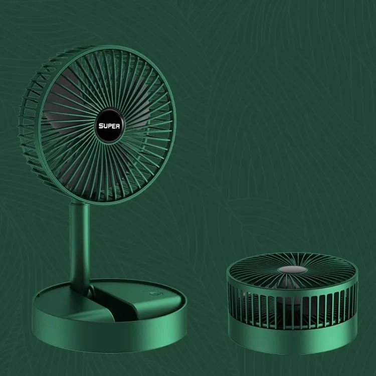Portable Folding Fan Retractable Floor Standing Fan,Style: USB Plug In