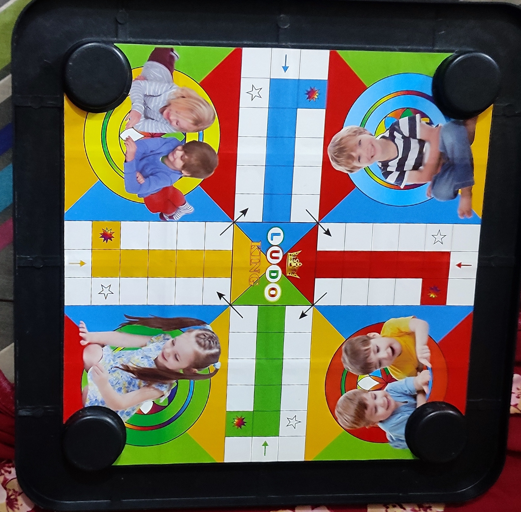 Kids Carrom Plus Ludo Plastic Board(13" height and 13" width)- Upgrade Game Nights With Our Combo Of Classic Board Games - Ensuring Endless Family Entertainment. 
