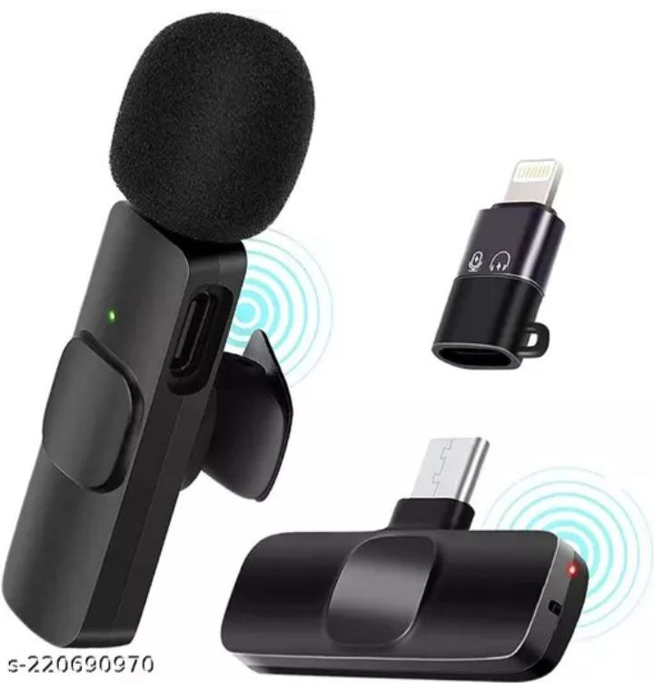  Wireless Lavalier Microphone (for USB C Android), Dual Lapel Clip-on Mic for Phone Video Recording Live Stream Vlog YouTube TikTok(N. 
