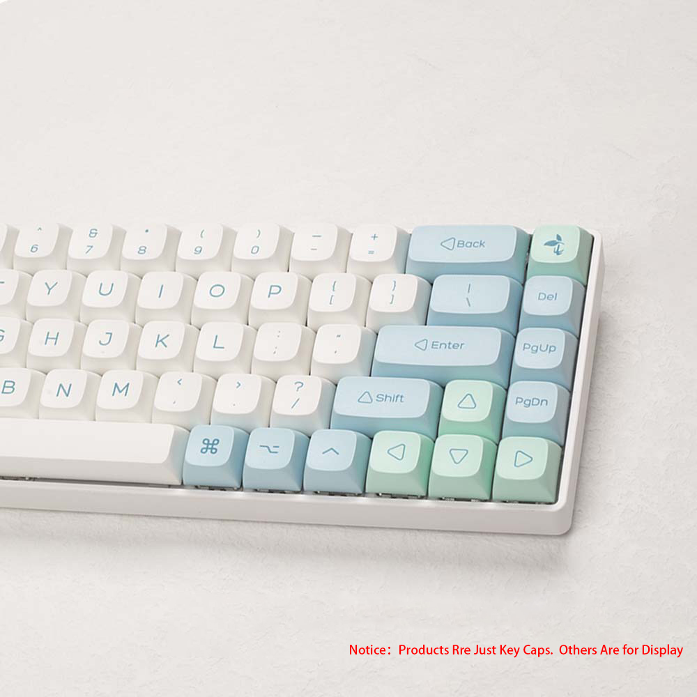 135 keys Ice Crystal Mint Keycaps Profile XDA PBT Dye-Sub Key Cap for Cherry MX Switch DIY Layout Ducky Mechanical Keyboard Cap. 