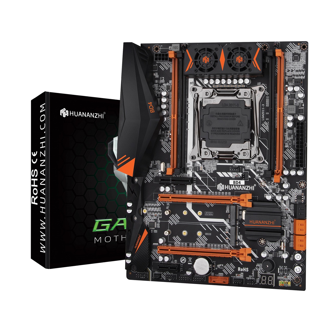 HUANANZHI X99 BD4 LGA 2011-3 XEON X99 Motherboard supports All Series Intel E5 V3 V4 DDR4 RECC NON-ECC M.2 NVME NGFF. 