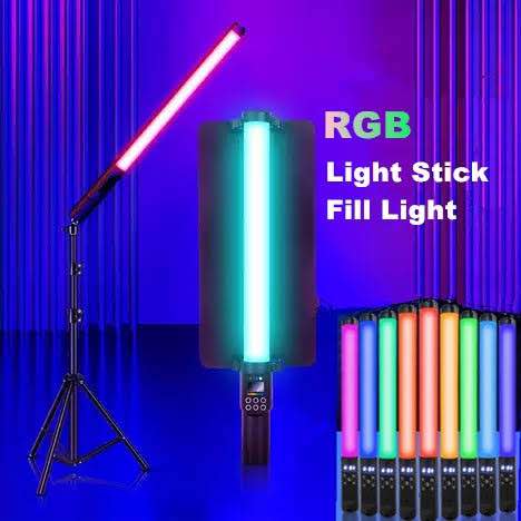 Light Stick ZGRL 2000 30W | Adjustable Brightness | Hue Cycle Adjustment & 2700K-7500K RGB LED Light Saber with Built-in Lithium Battery 10000mAH, with 20 Special Effect Modes (No Remote). 