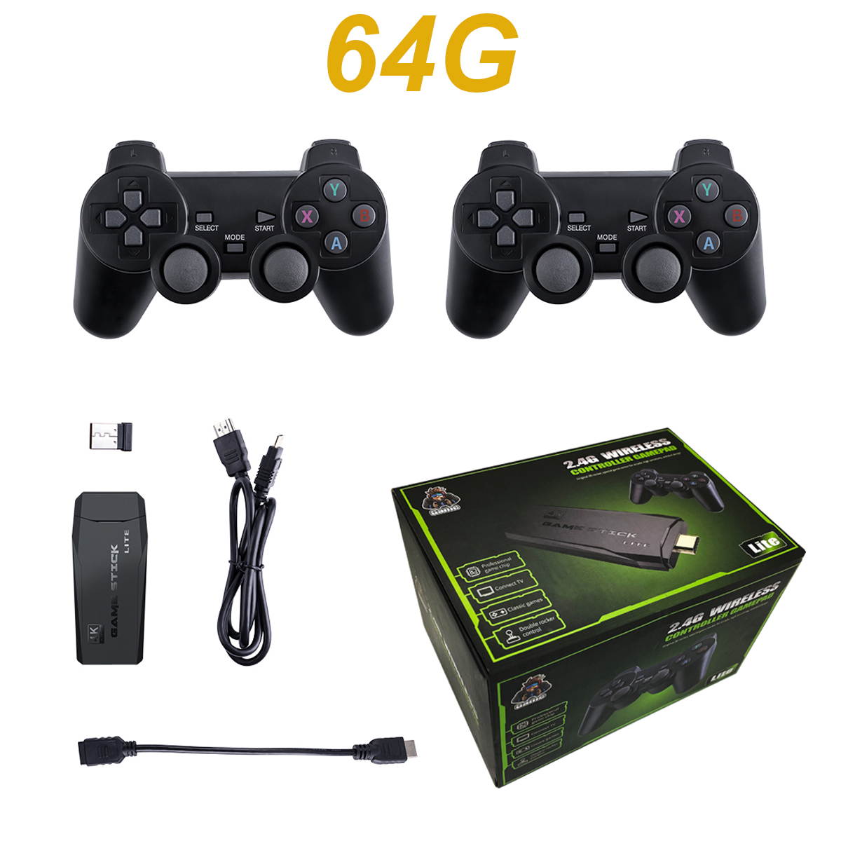 Video Game Console 64G Built-in 20000 Games Retro handheld Game Console Wireless Controller Game Player For Children Xmas Gifts. 