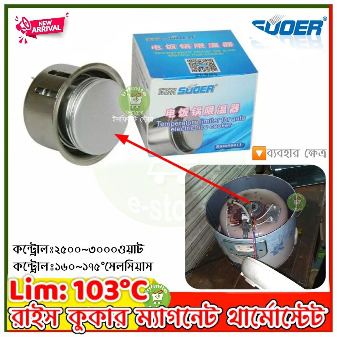 Rice Cooker Thermostat, Magnetic Center Thermostat Limiter Sensor Temperature Controllers for Auto Electric Rice Cooker. 