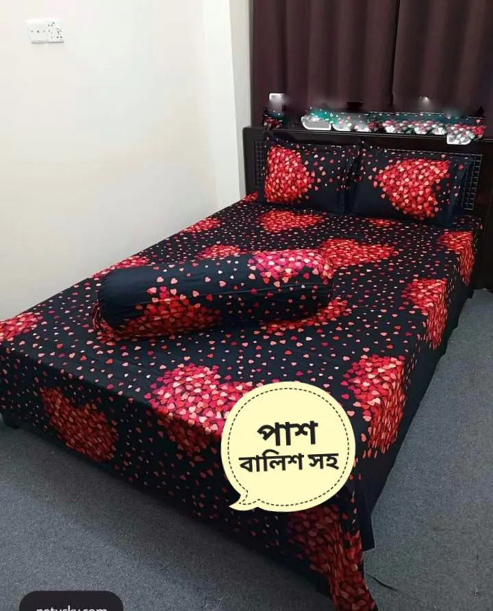Double King-Size Bedspread in Various Printed Colors (7'x8') Suti Fabric